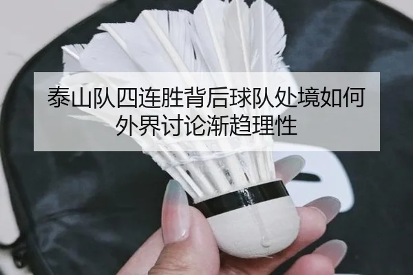 泰山队四连胜背后球队处境如何 外界讨论渐趋理性
